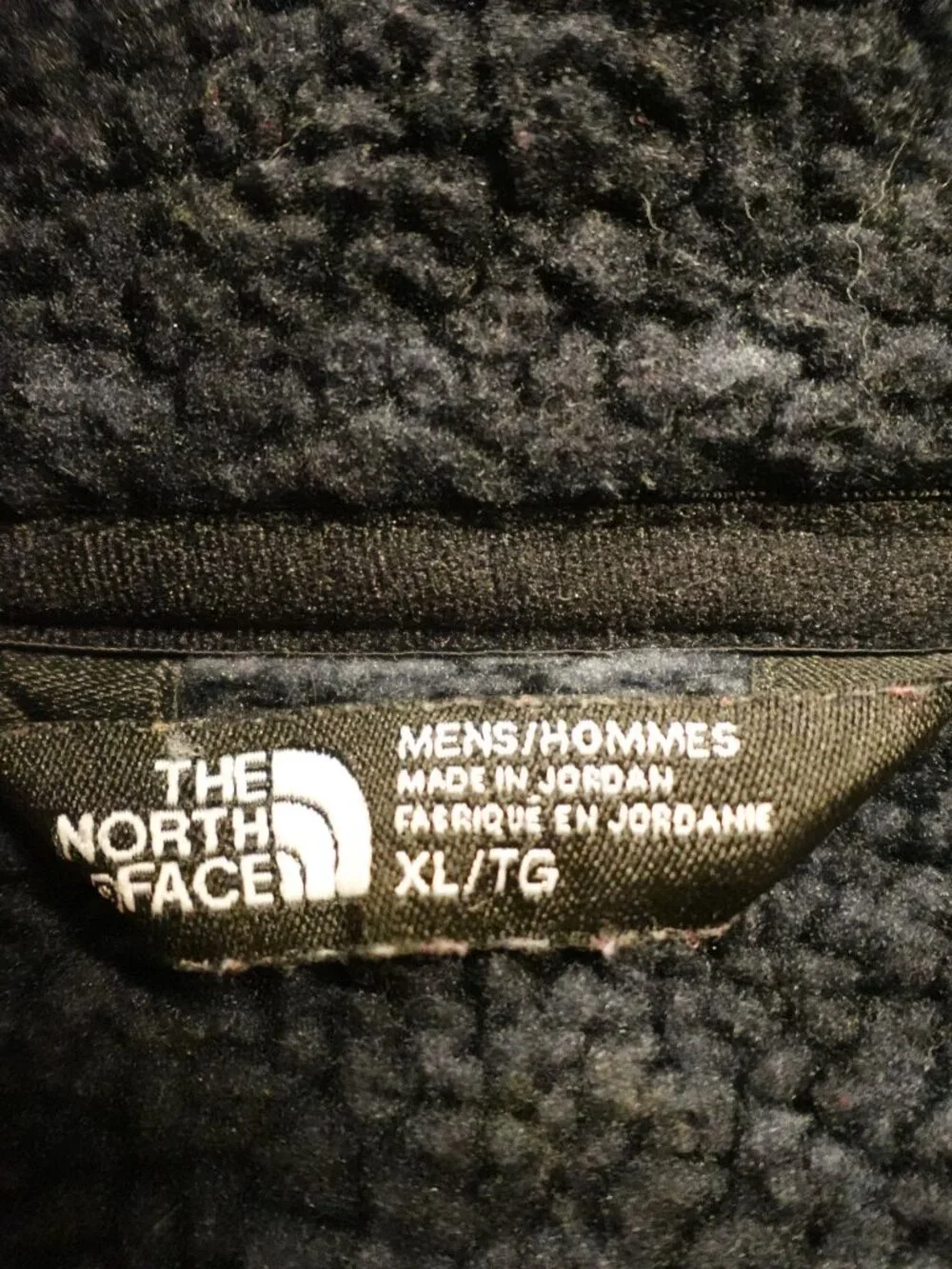 The North Face Novelty Leo Sweater Fleece Jacket Men’s‎ XL Black Gray Full Zip